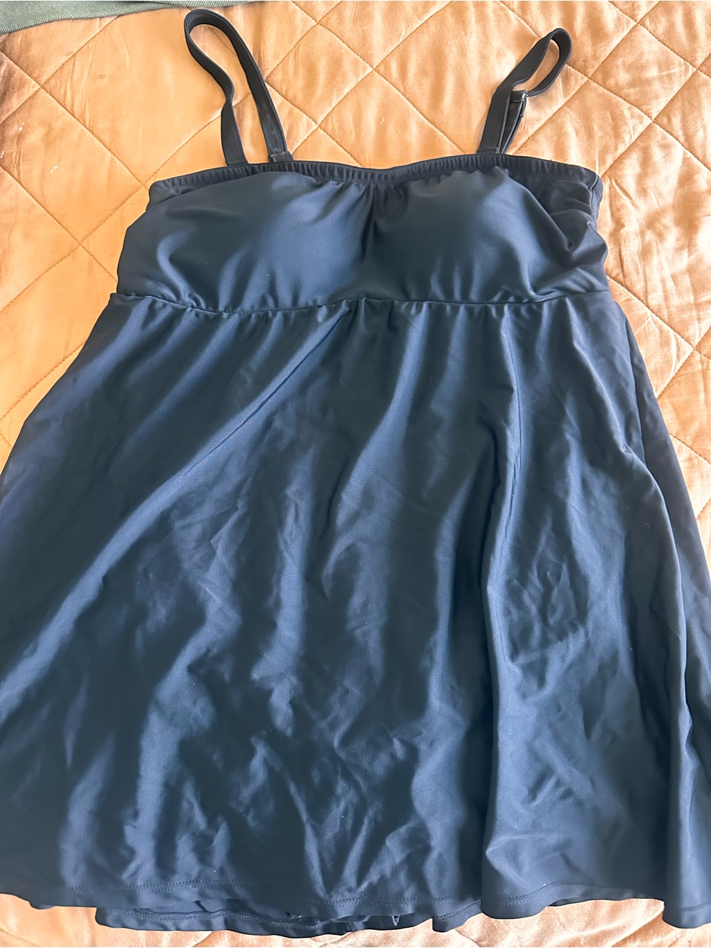 Torrid Navy Blue Swim One-Piece With Skirt